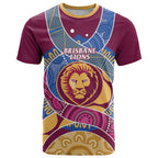 Brisbane Lions Football Custom T Shirt Premiers Proud Aboriginal Art - Aussie Hoodie