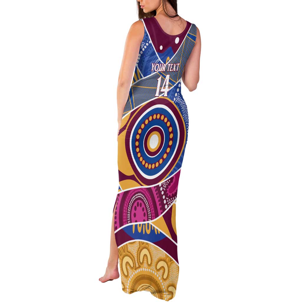 Brisbane Lions Football Custom Tank Maxi Dress Premiers Proud Aboriginal Art - Aussie Hoodie