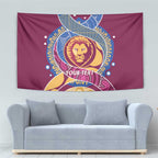 Brisbane Lions Football Custom Tapestry Premiers Proud Aboriginal Art - Aussie Hoodie