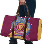 Brisbane Lions Football Custom Travel Bag Premiers Proud Aboriginal Art - Aussie Hoodie