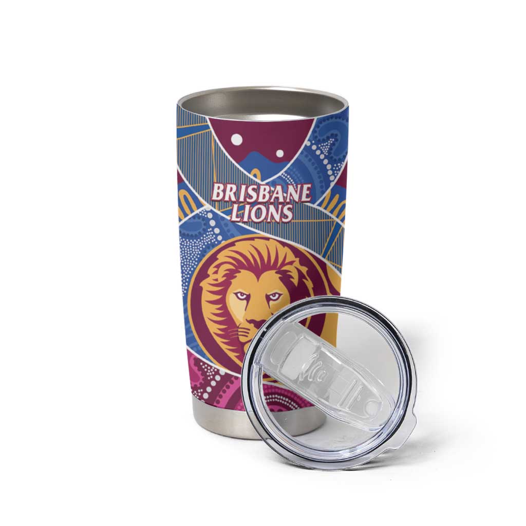 Brisbane Lions Football Custom Tumbler Cup Premiers Proud Aboriginal Art - Aussie Hoodie