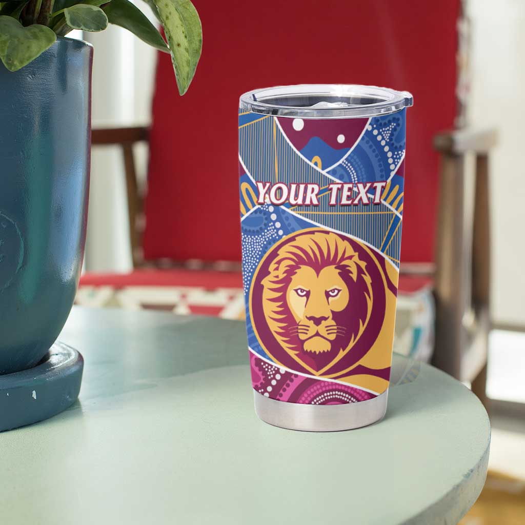 Brisbane Lions Football Custom Tumbler Cup Premiers Proud Aboriginal Art - Aussie Hoodie