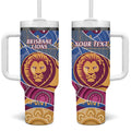 Brisbane Lions Football Custom Tumbler With Handle Premiers Proud Aboriginal Art - Aussie Hoodie