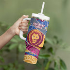 Brisbane Lions Football Custom Tumbler With Handle Premiers Proud Aboriginal Art - Aussie Hoodie