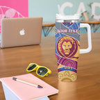Brisbane Lions Football Custom Tumbler With Handle Premiers Proud Aboriginal Art - Aussie Hoodie