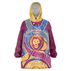 Brisbane Lions Football Custom Wearable Blanket Hoodie Premiers Proud Aboriginal Art - Aussie Hoodie