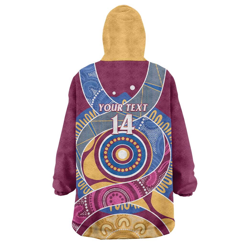 Brisbane Lions Football Custom Wearable Blanket Hoodie Premiers Proud Aboriginal Art - Aussie Hoodie