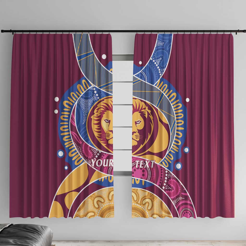 Brisbane Lions Football Custom Window Curtain Premiers Proud Aboriginal Art - Aussie Hoodie