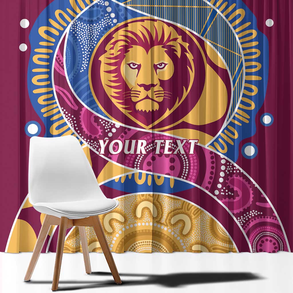 Brisbane Lions Football Custom Window Curtain Premiers Proud Aboriginal Art - Aussie Hoodie