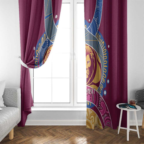 Brisbane Lions Football Custom Window Curtain Premiers Proud Aboriginal Art - Aussie Hoodie