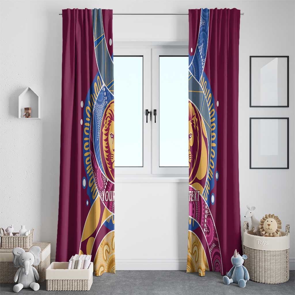 Brisbane Lions Football Custom Window Curtain Premiers Proud Aboriginal Art - Aussie Hoodie
