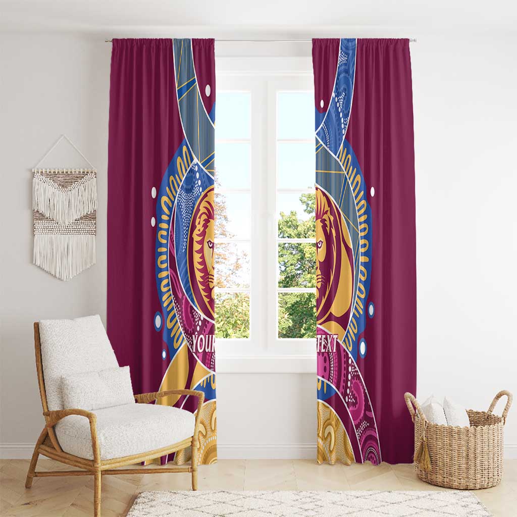 Brisbane Lions Football Custom Window Curtain Premiers Proud Aboriginal Art - Aussie Hoodie