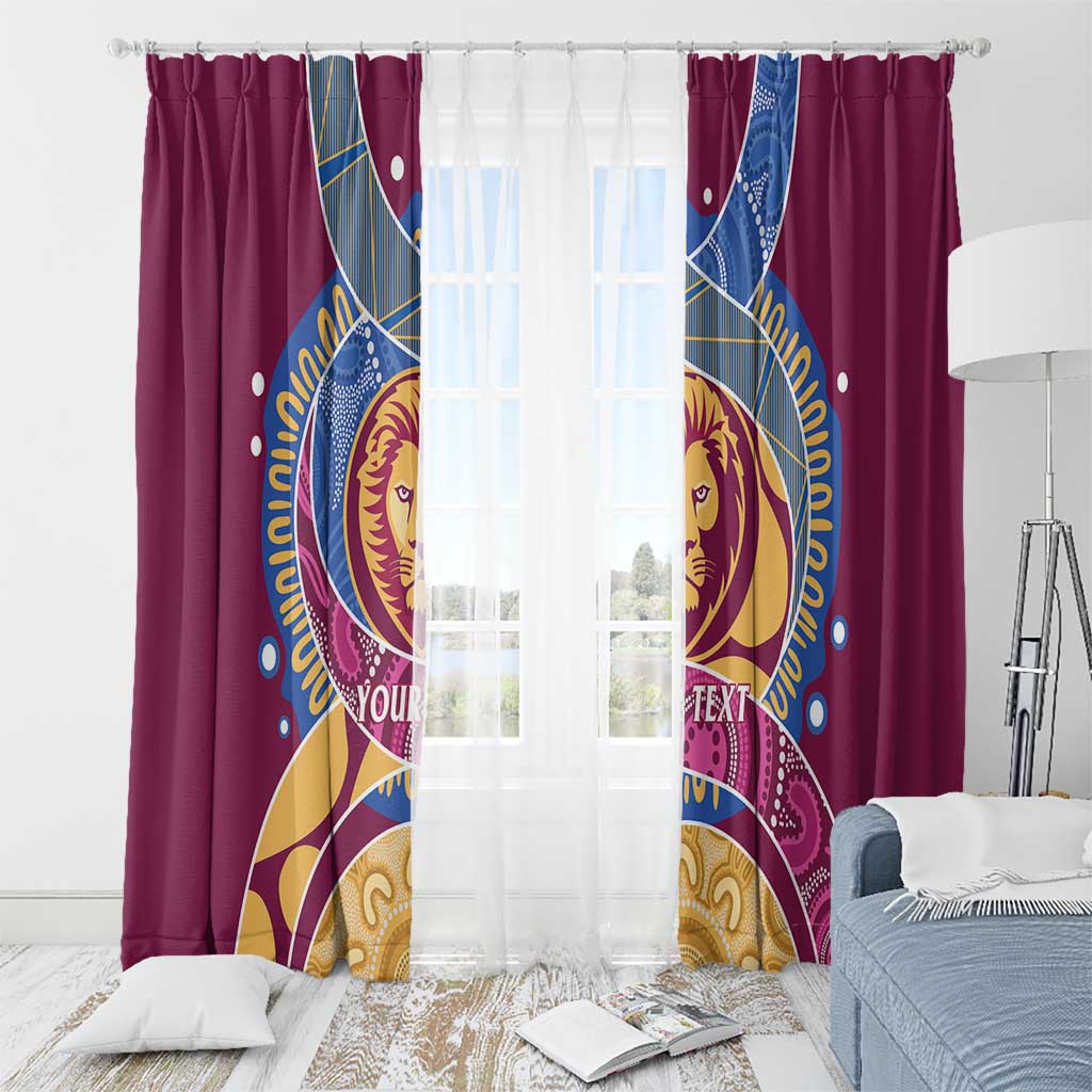 Brisbane Lions Football Custom Window Curtain Premiers Proud Aboriginal Art - Aussie Hoodie