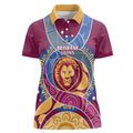 Brisbane Lions Football Custom Women Polo Shirt Premiers Proud Aboriginal Art - Aussie Hoodie