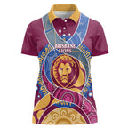 Brisbane Lions Football Custom Women Polo Shirt Premiers Proud Aboriginal Art - Aussie Hoodie