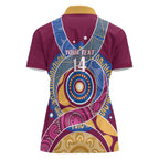 Brisbane Lions Football Custom Women Polo Shirt Premiers Proud Aboriginal Art - Aussie Hoodie