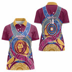 Brisbane Lions Football Custom Women Polo Shirt Premiers Proud Aboriginal Art - Aussie Hoodie