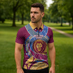 Brisbane Lions Football Custom Zipper Polo Shirt Premiers Proud Aboriginal Art - Aussie Hoodie