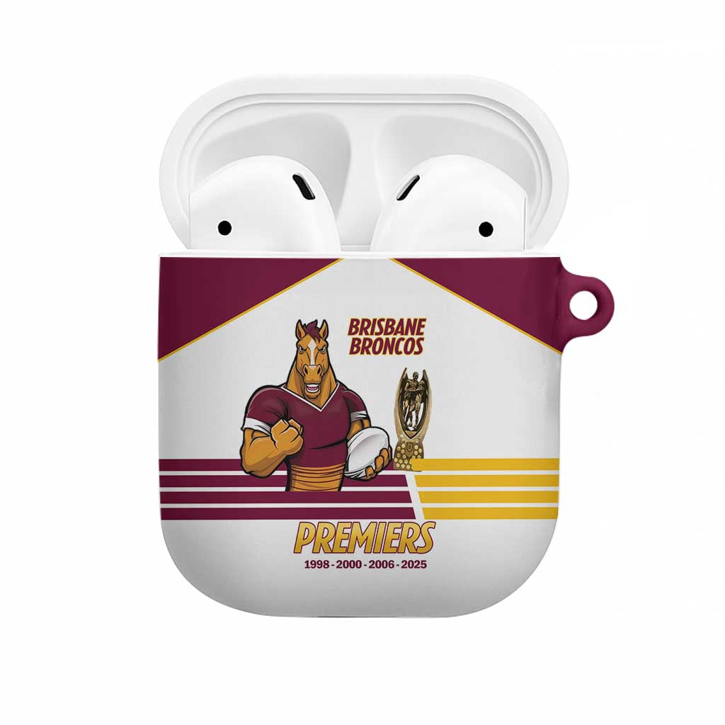 Brisbane Broncos Rugby AirPods Case NRL 4th Premiers Proud - Aussie Hoodie