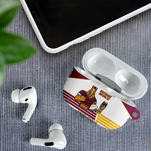 Brisbane Broncos Rugby AirPods Case NRL 4th Premiers Proud - Aussie Hoodie