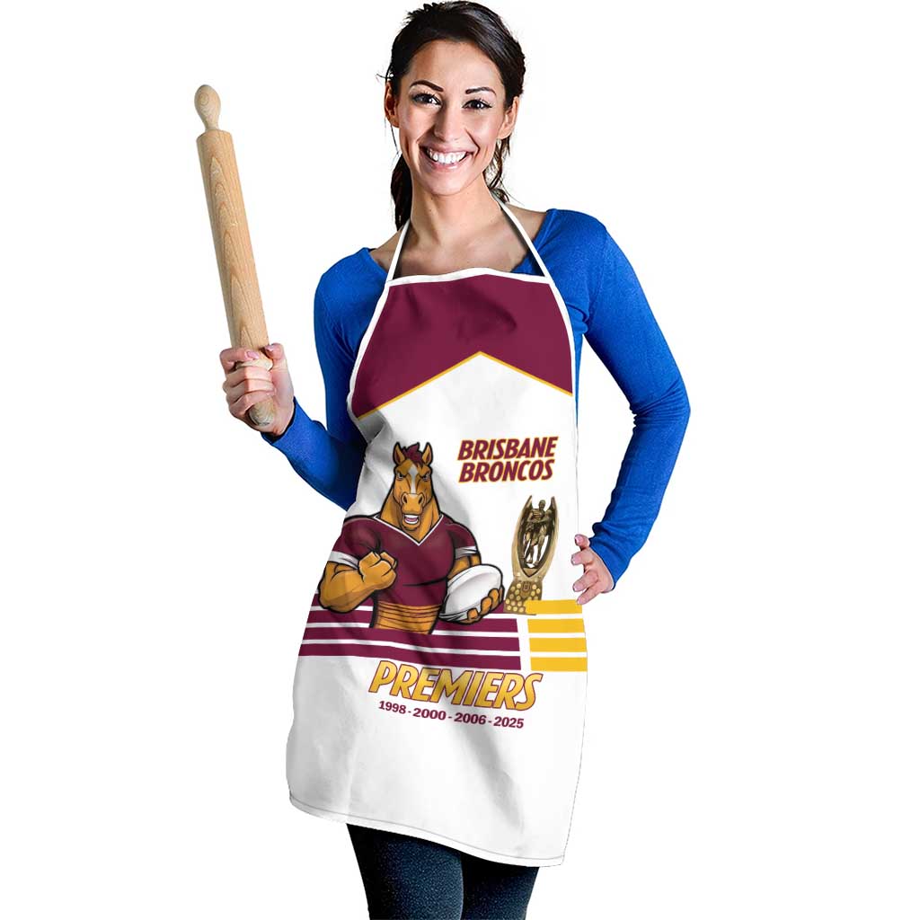 Brisbane Broncos Rugby Apron NRL 4th Premiers Proud - Aussie Hoodie