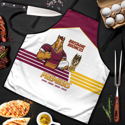 Brisbane Broncos Rugby Apron NRL 4th Premiers Proud - Aussie Hoodie