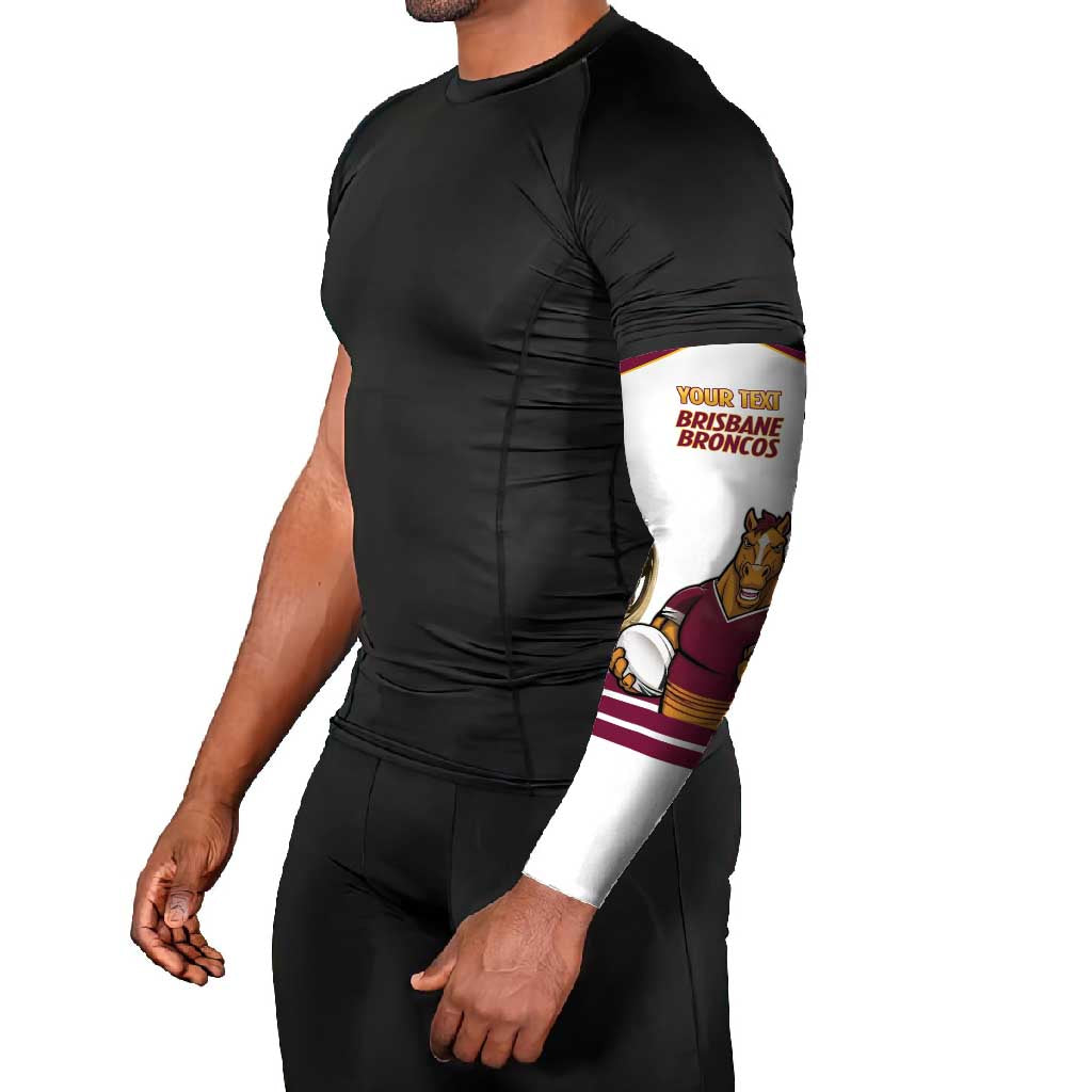 Brisbane Broncos Rugby Personalised Arm Sleeves NRL 4th Premiers Proud - Aussie Hoodie