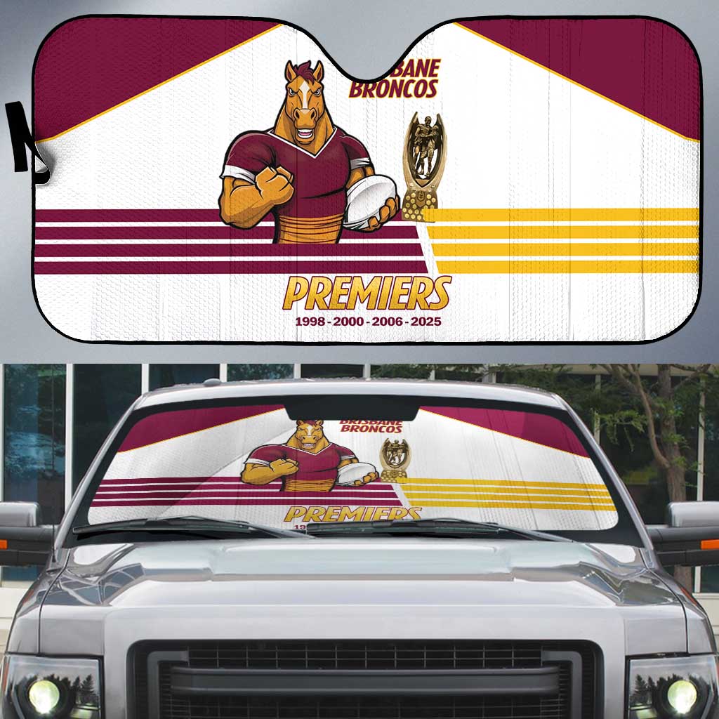 Brisbane Broncos Rugby Auto Sun Shade NRL 4th Premiers Proud - Aussie Hoodie