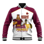 Brisbane Broncos Rugby Personalised Baseball Jacket NRL 4th Premiers Proud - Aussie Hoodie