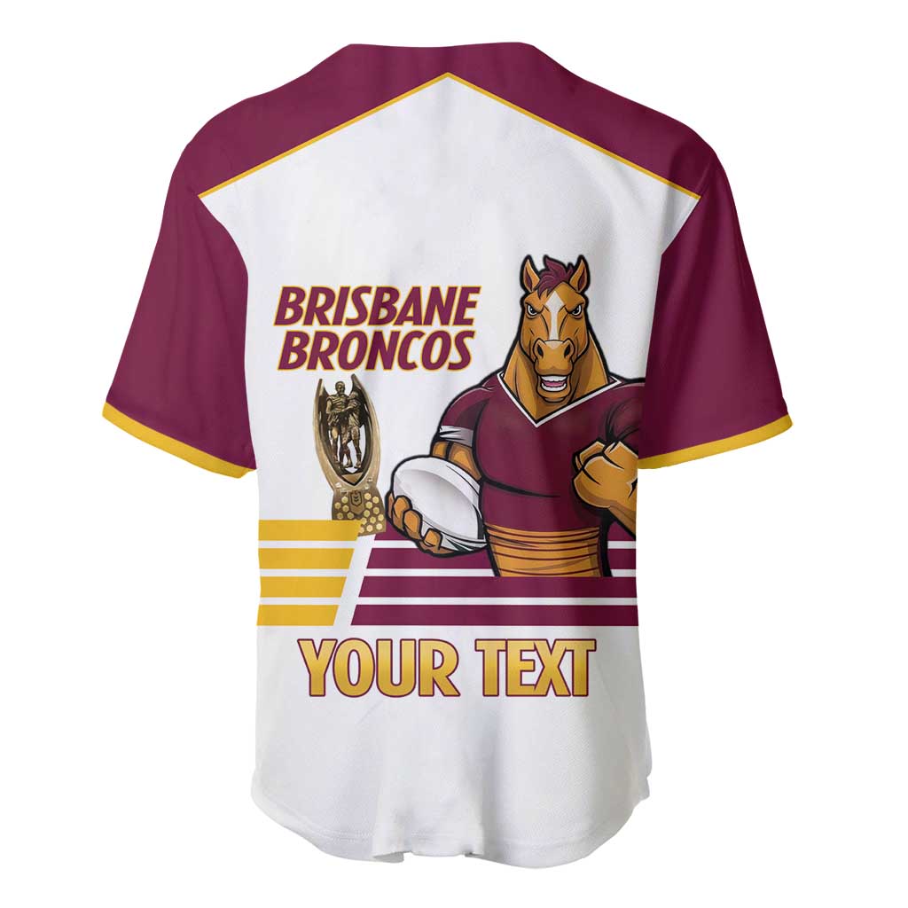 Brisbane Broncos Rugby Personalised Baseball Jersey NRL 4th Premiers Proud - Aussie Hoodie