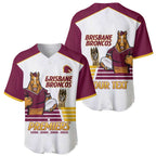Brisbane Broncos Rugby Personalised Baseball Jersey NRL 4th Premiers Proud - Aussie Hoodie