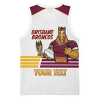 Brisbane Broncos Rugby Personalised Basketball Jersey NRL 4th Premiers Proud - Aussie Hoodie