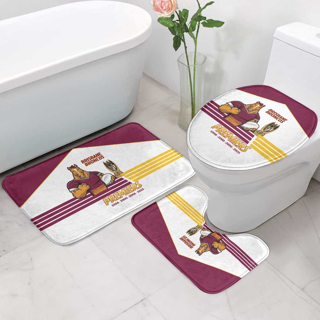 Brisbane Broncos Rugby Bathroom Set NRL 4th Premiers Proud - Aussie Hoodie