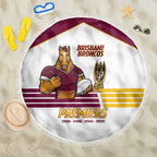 Brisbane Broncos Rugby Beach Blanket NRL 4th Premiers Proud - Aussie Hoodie