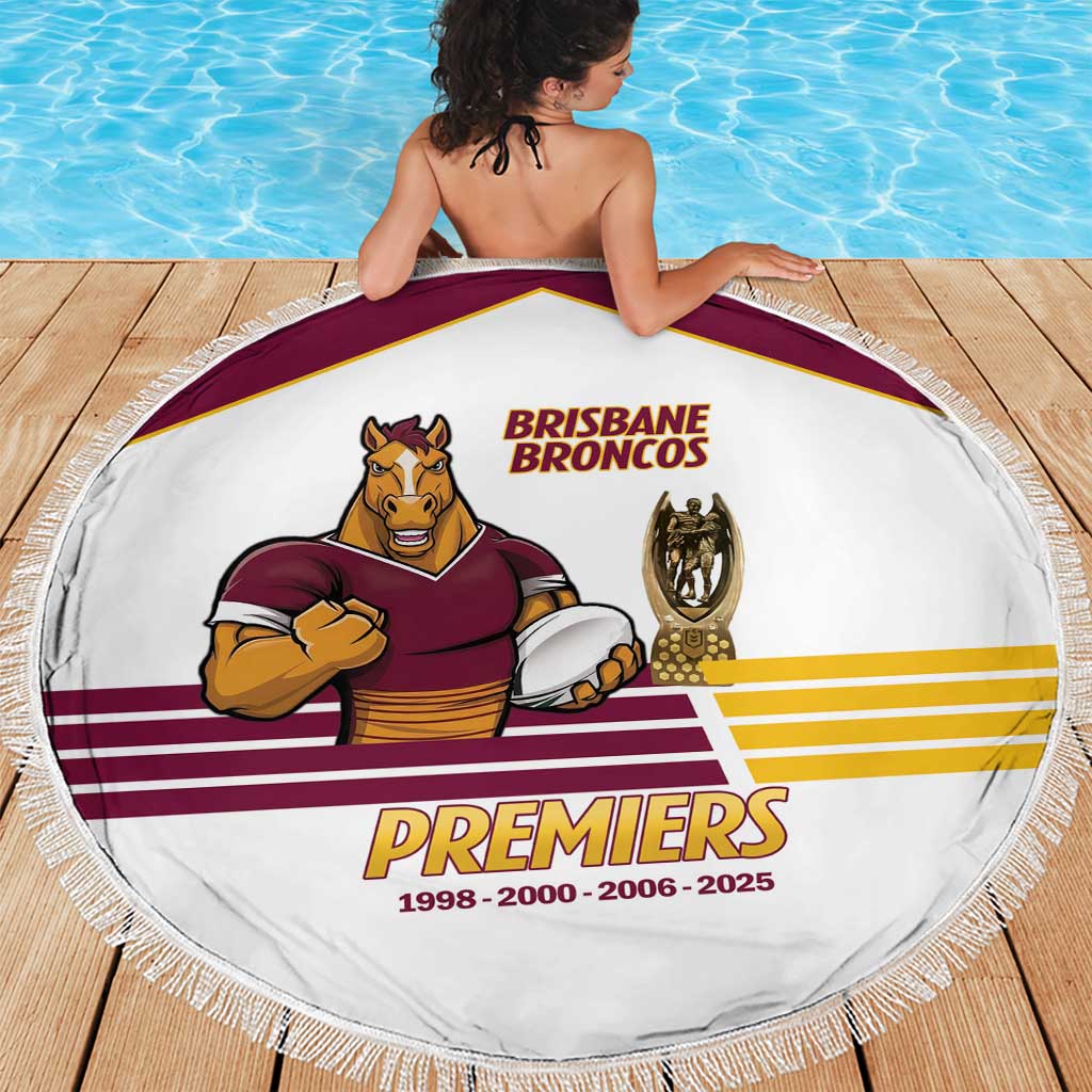 Brisbane Broncos Rugby Beach Blanket NRL 4th Premiers Proud - Aussie Hoodie