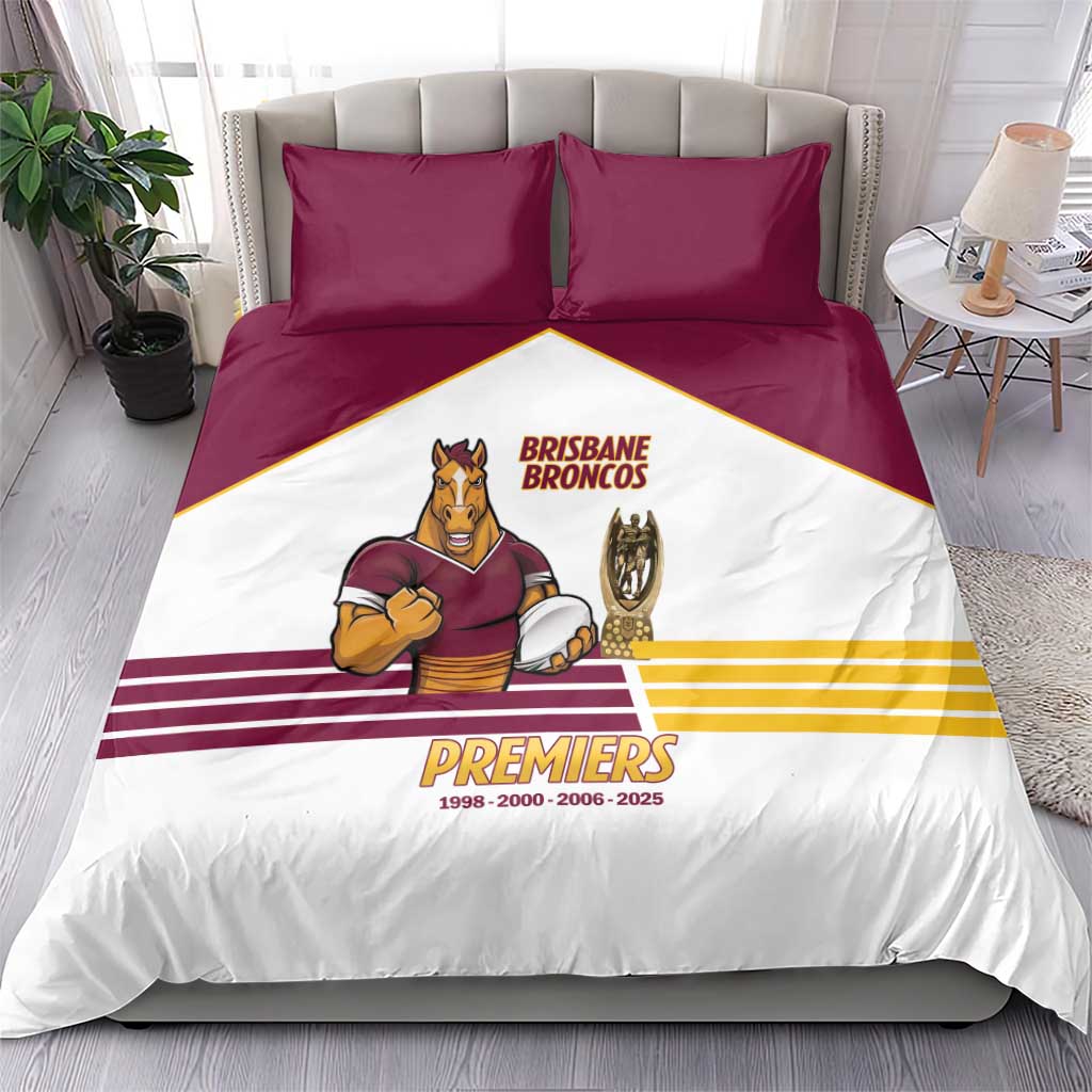 Brisbane Broncos Rugby Bedding Set NRL 4th Premiers Proud - Aussie Hoodie
