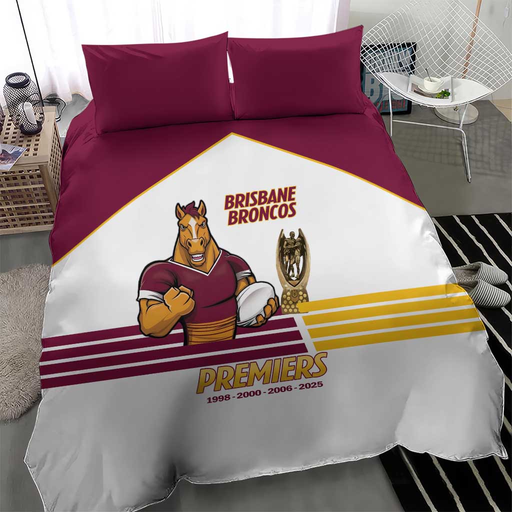 Brisbane Broncos Rugby Bedding Set NRL 4th Premiers Proud - Aussie Hoodie