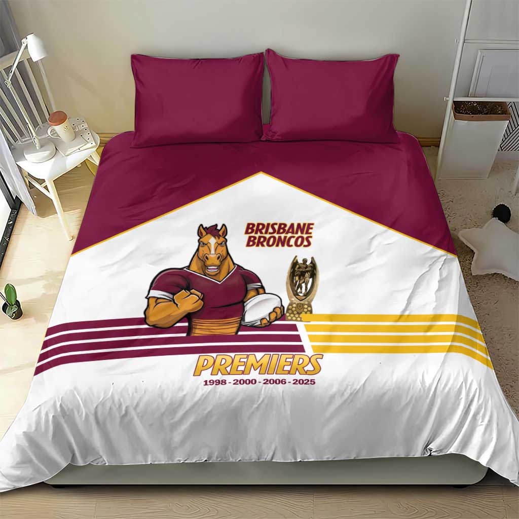 Brisbane Broncos Rugby Bedding Set NRL 4th Premiers Proud - Aussie Hoodie