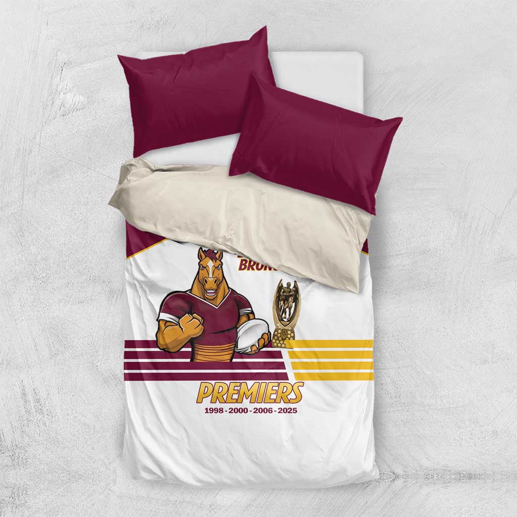 Brisbane Broncos Rugby Bedding Set NRL 4th Premiers Proud - Aussie Hoodie