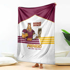 Brisbane Broncos Rugby Blanket NRL 4th Premiers Proud - Aussie Hoodie