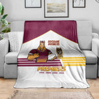 Brisbane Broncos Rugby Blanket NRL 4th Premiers Proud - Aussie Hoodie