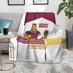 Brisbane Broncos Rugby Blanket NRL 4th Premiers Proud - Aussie Hoodie