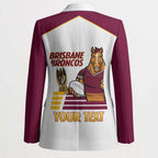 Brisbane Broncos Rugby Personalised Blazer NRL 4th Premiers Proud - Aussie Hoodie