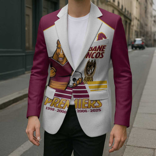 Brisbane Broncos Rugby Personalised Blazer NRL 4th Premiers Proud - Aussie Hoodie