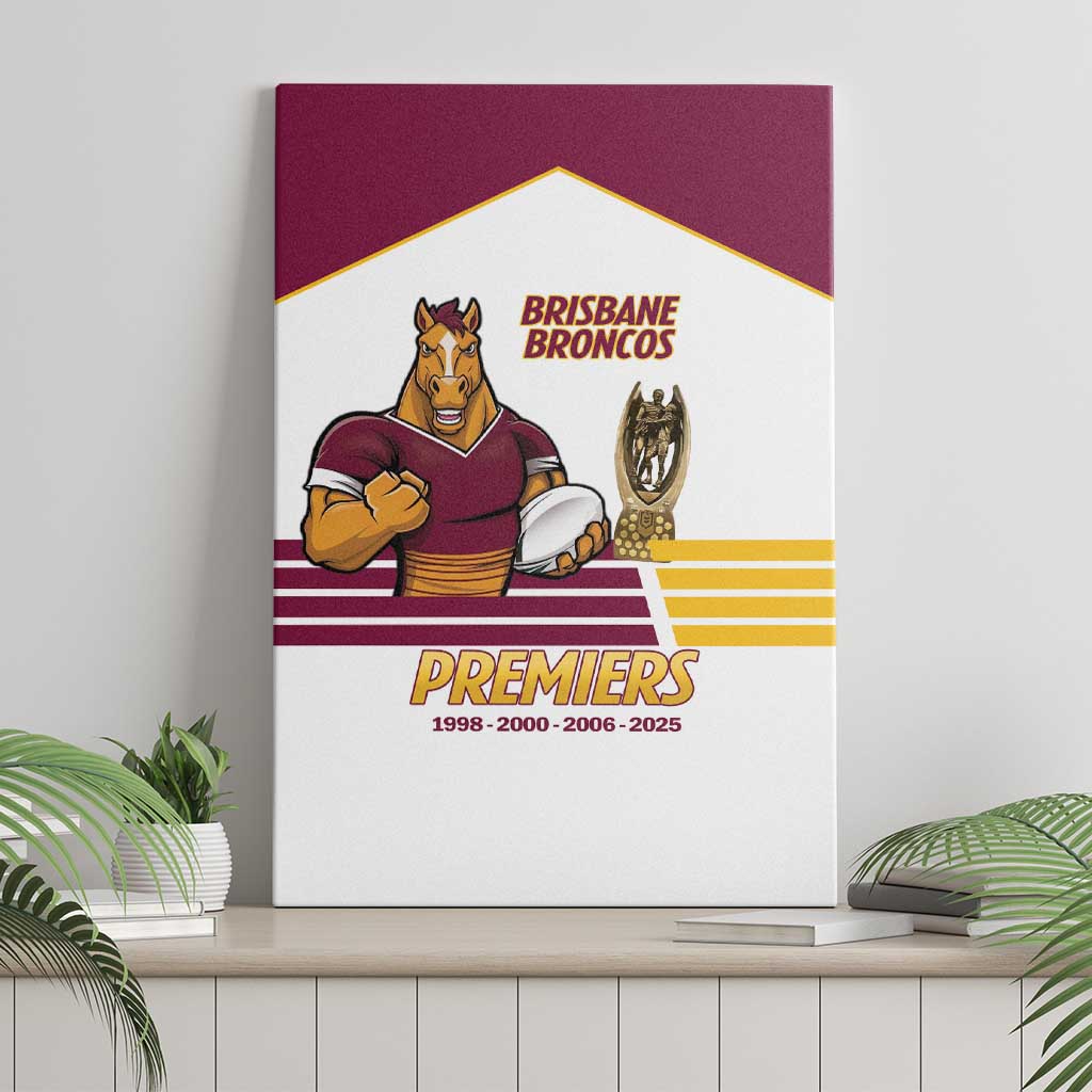 Brisbane Broncos Rugby Canvas Wall Art NRL 4th Premiers Proud - Aussie Hoodie
