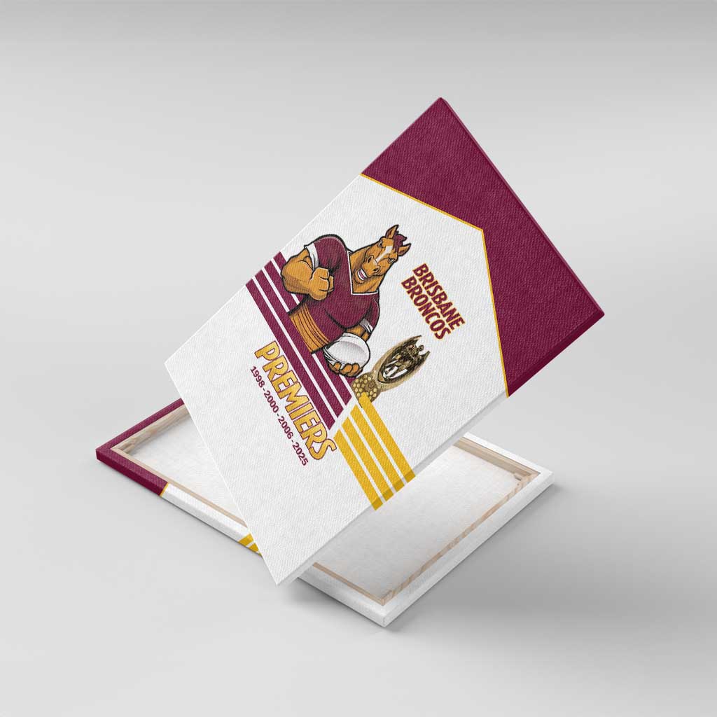 Brisbane Broncos Rugby Canvas Wall Art NRL 4th Premiers Proud - Aussie Hoodie