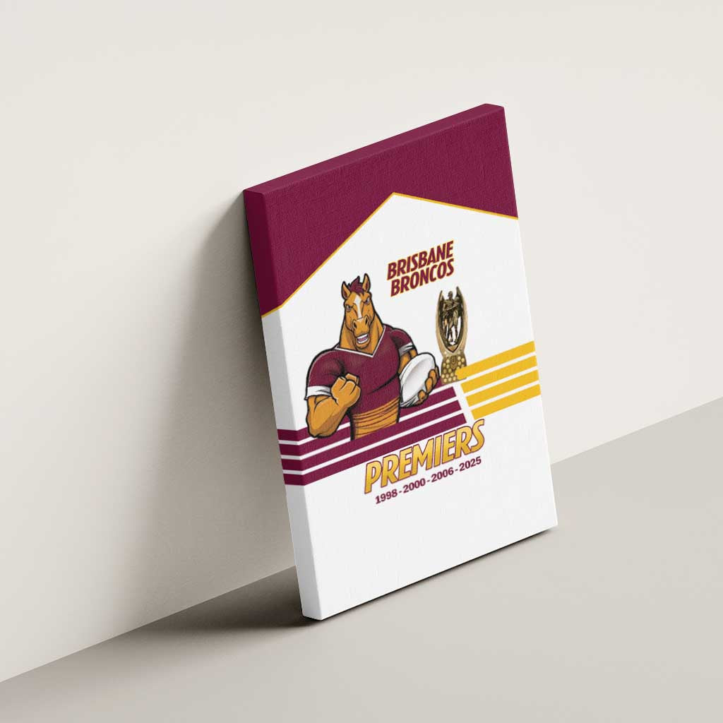 Brisbane Broncos Rugby Canvas Wall Art NRL 4th Premiers Proud - Aussie Hoodie