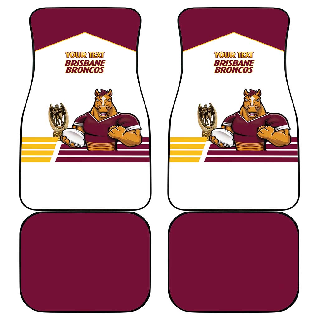 Brisbane Broncos Rugby Personalised Car Mats NRL 4th Premiers Proud - Aussie Hoodie