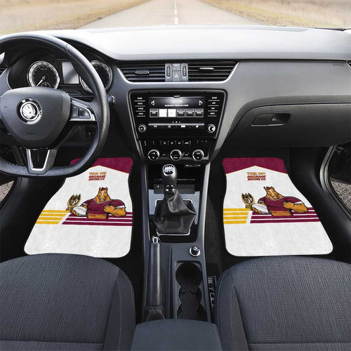 Brisbane Broncos Rugby Personalised Car Mats NRL 4th Premiers Proud - Aussie Hoodie