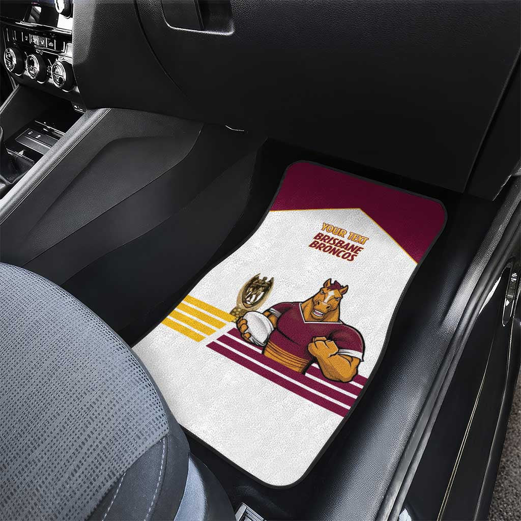 Brisbane Broncos Rugby Personalised Car Mats NRL 4th Premiers Proud - Aussie Hoodie